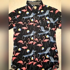 VANS Shirt Size Small Design Pink Flamingo